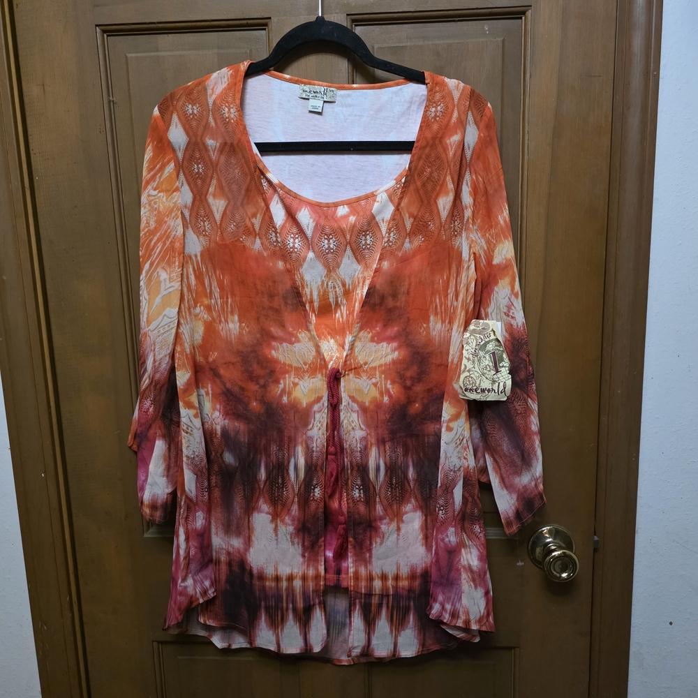 Women's Tie-Dye One World Top